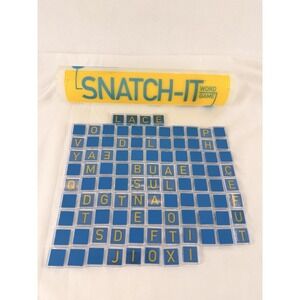 Game Snatch-It Word Game Complete 100 Tiles Vintage Fast Action Letter Game
